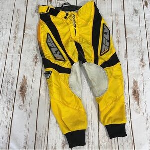 Fly Racing Style 805 Pants Size 24 Yellow Black Dirtbike Motorcycle Riding